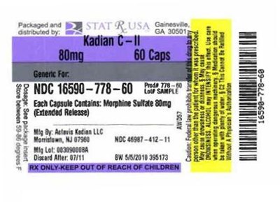 Kadian 80mg Label (Kadian 80mg Label)